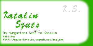 katalin szuts business card